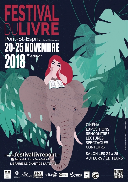 Affiche Festival du livre Pont-saint-esprit