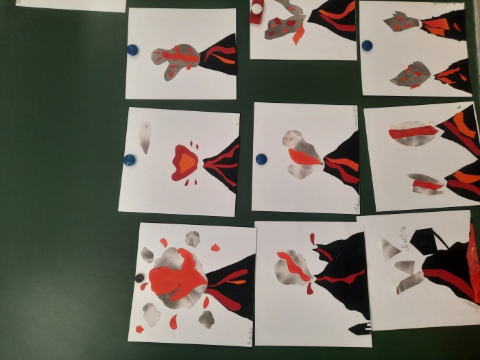 atelier volcans collage