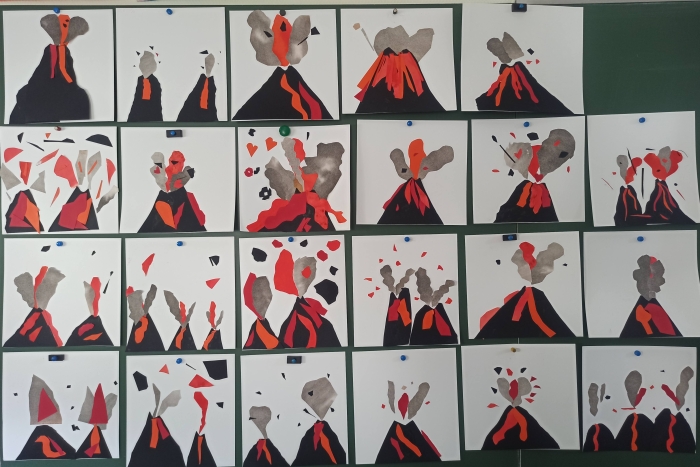 atelier volcans collage