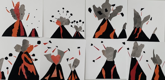 atelier volcans collage